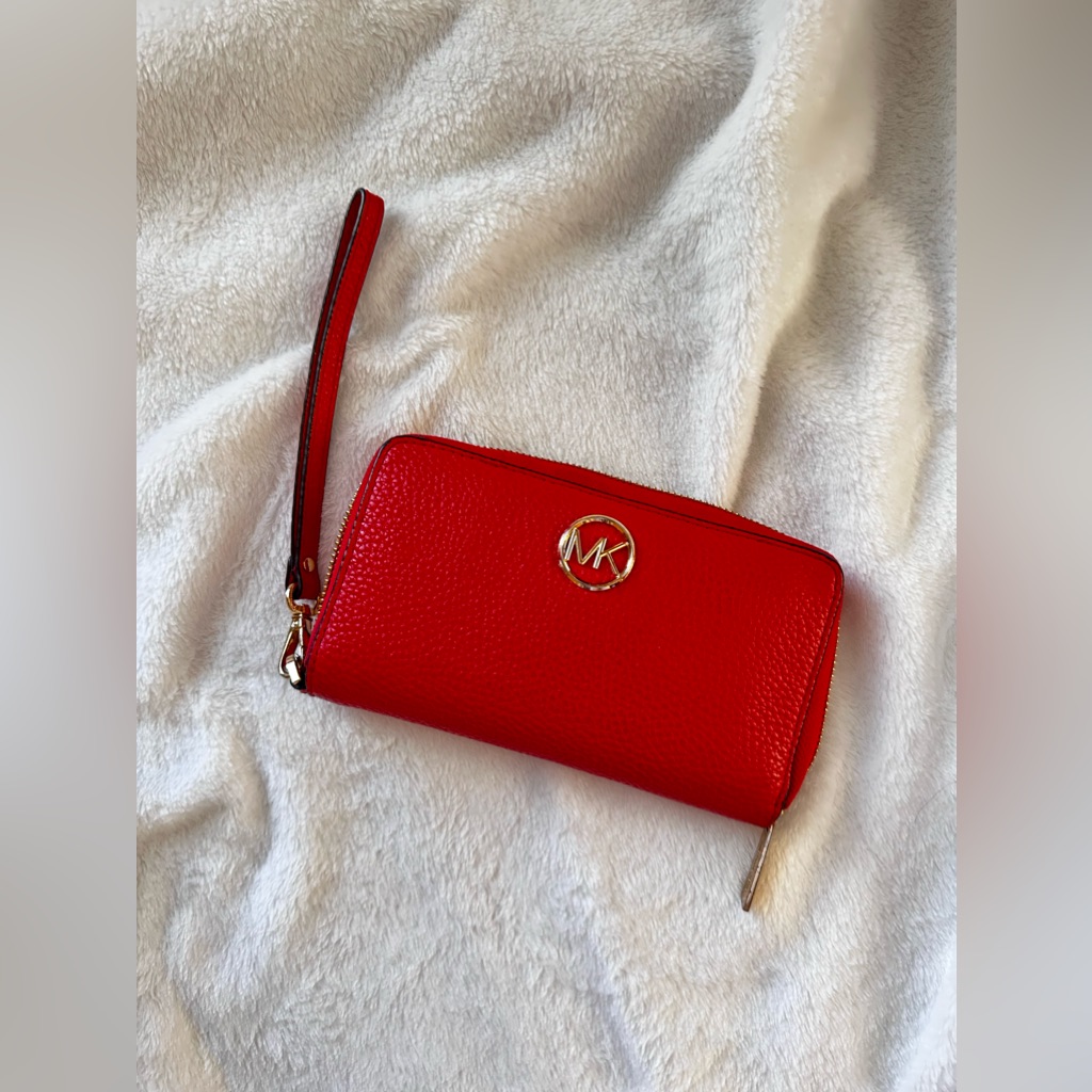 Michael Kors Big Wallet Red Leather Logo